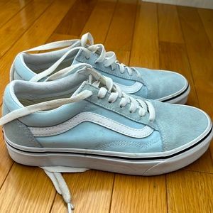 light blue low top vans